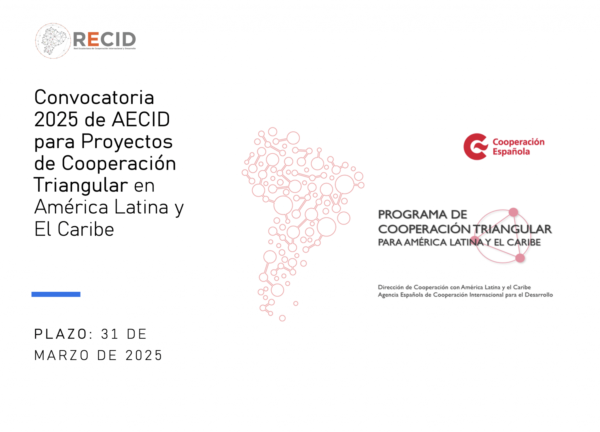 Convocatoria 2025 de AECID para Proyectos de Cooperación Triangular en ...