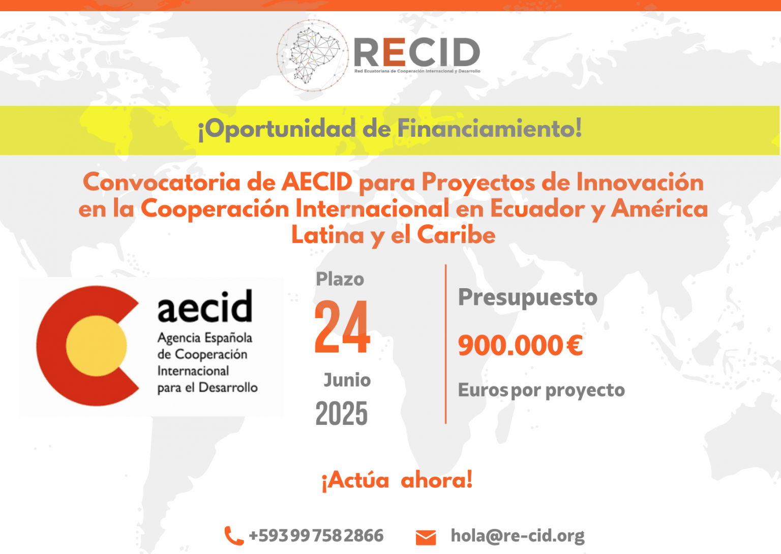 Oportunidad de Financiamiento: Convocatoria de AECID para Proyectos de ...